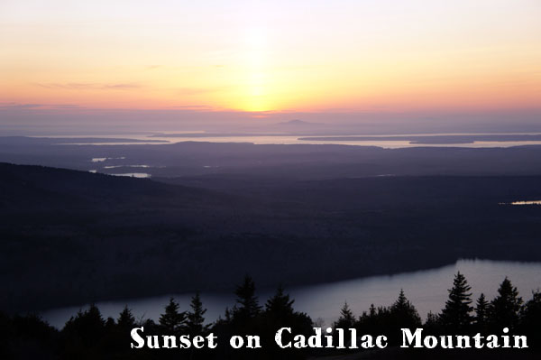 Sunset on Cadillac Mountain - Acadia National Park