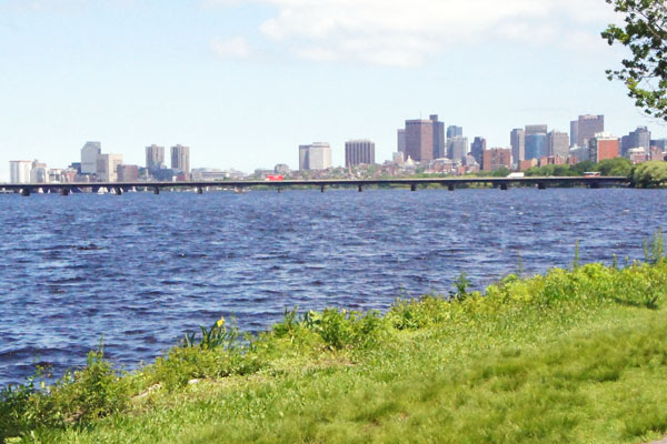 Charles River et Boston au loin