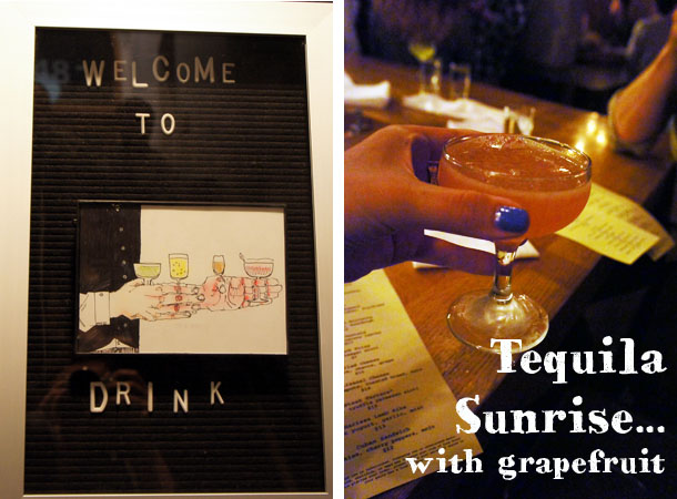 Drink - Tequila sunrise with grapefruit Drink - Tequila sunrise with grapefruit