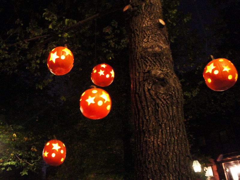 Citrouilles lanternes pour Halloween - Beacon Hill, Boston