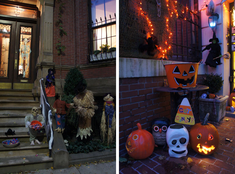 Devant les maisons - Halloween, Boston