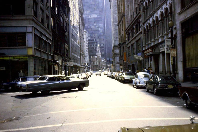 Dirty Old Boston - Broad & State Streets, 1973