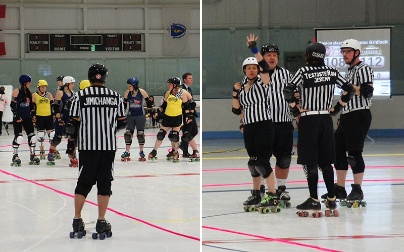 Arbitres au roller derby