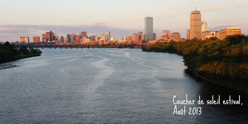 coucher de soleil estival Boston