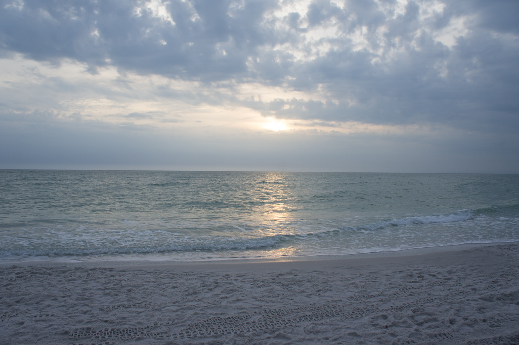 Coucher de soleil sur le plage de Naples, Floride
