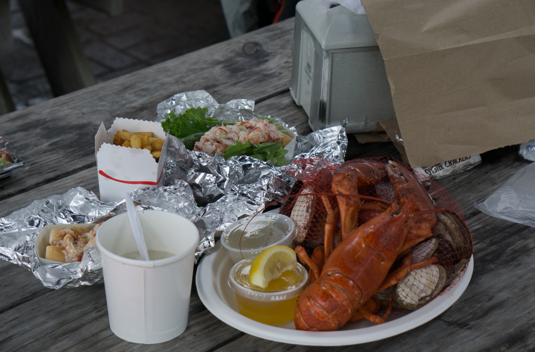 Seafood celebration - des bons fruits de mer de Nouvelle angleterre - lobster, clam chowder à Martha's Vineyard