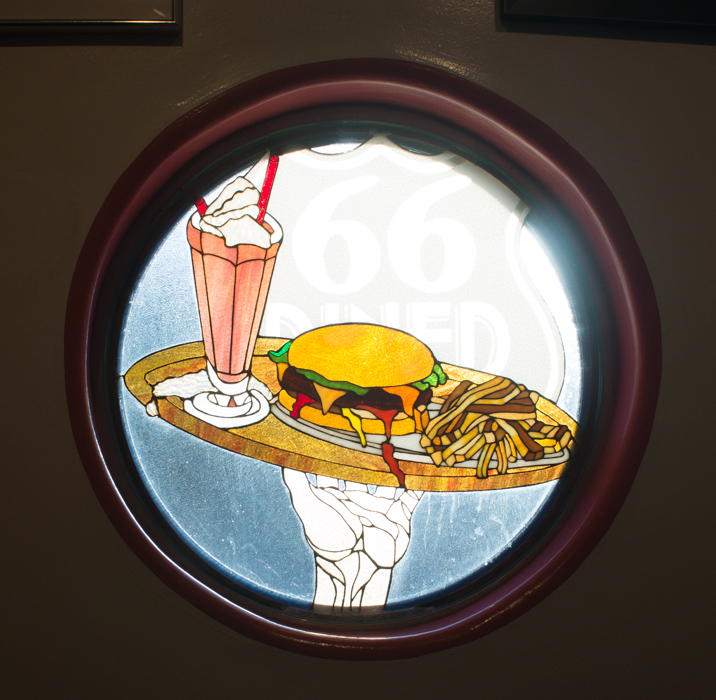 Diner 66 Route 66 Albuquerque Nouveau Mexique vitrail burger