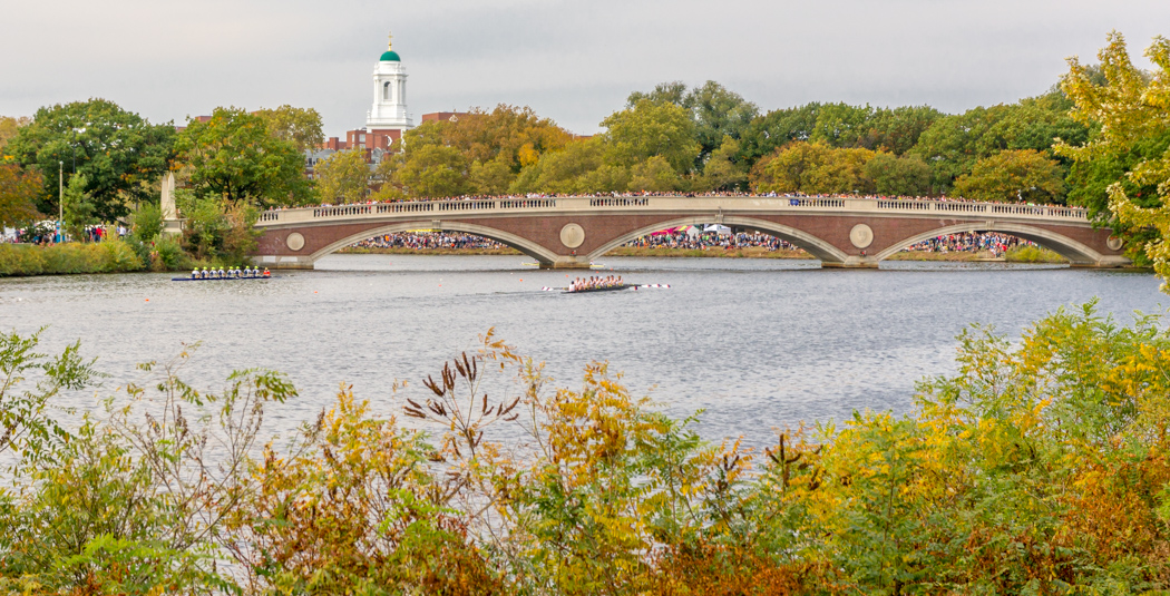 Rowing au bord de la Charles River en automne