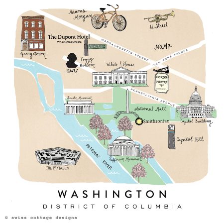 Washington DC - une jolie carte de la ville