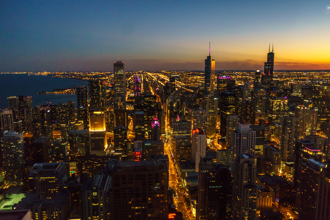 Visiter Chicago - la ville le soir