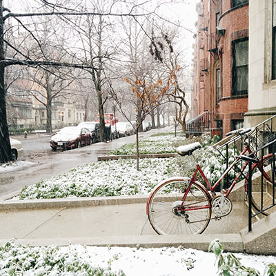 Vélo avant la neige