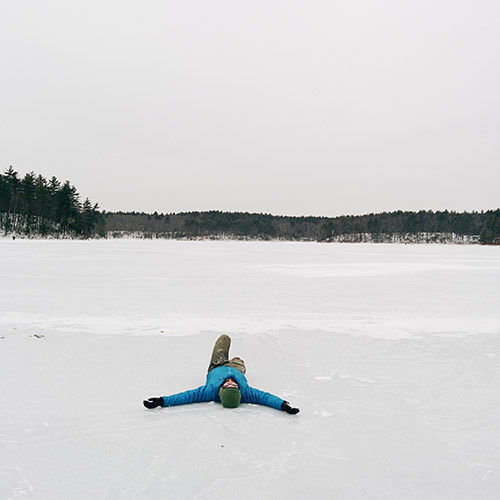 Walden Pond étang gelé