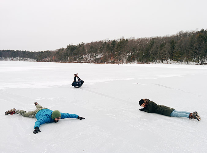Walden Pond étang gelé 1