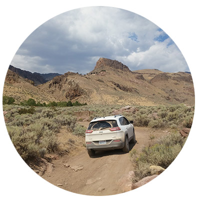Jeep road trip desert