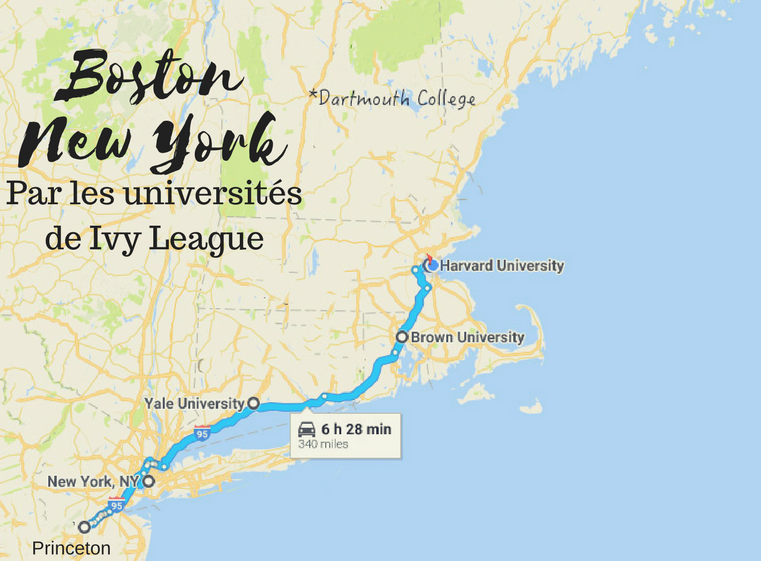 Boston New York via les universités Ivy League