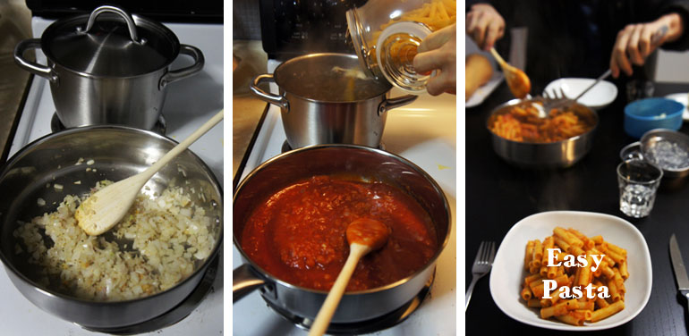 Un grand classique : les pâtes à la sauce tomate