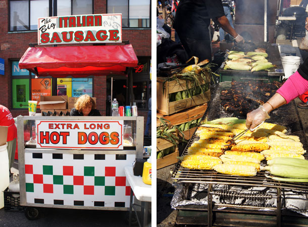 Corn and hot dog