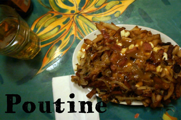 Poutine et bière, ça c'est du bon dimanche soir