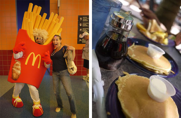 Frites et pancakes