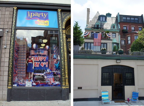 Déguisements et maisons & drapeaux