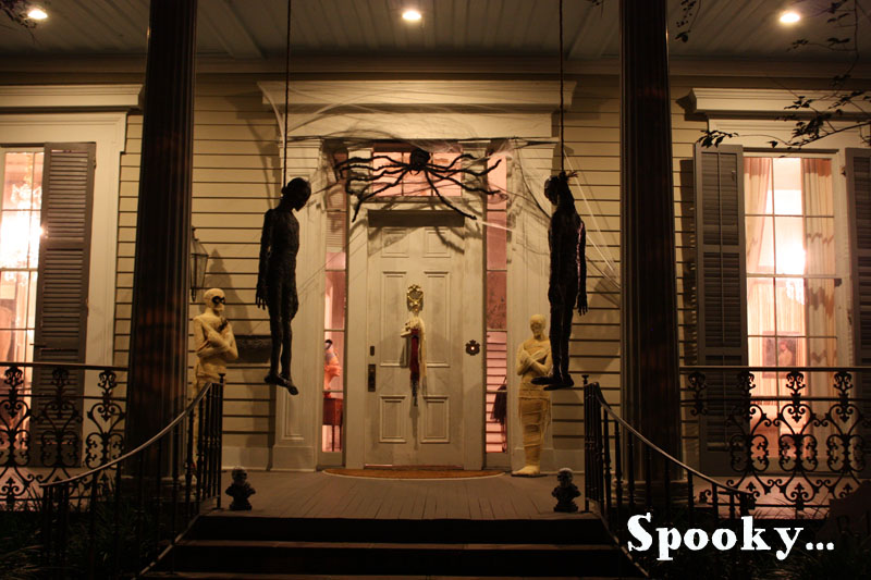 Spooky house for Halloween in New Orleans