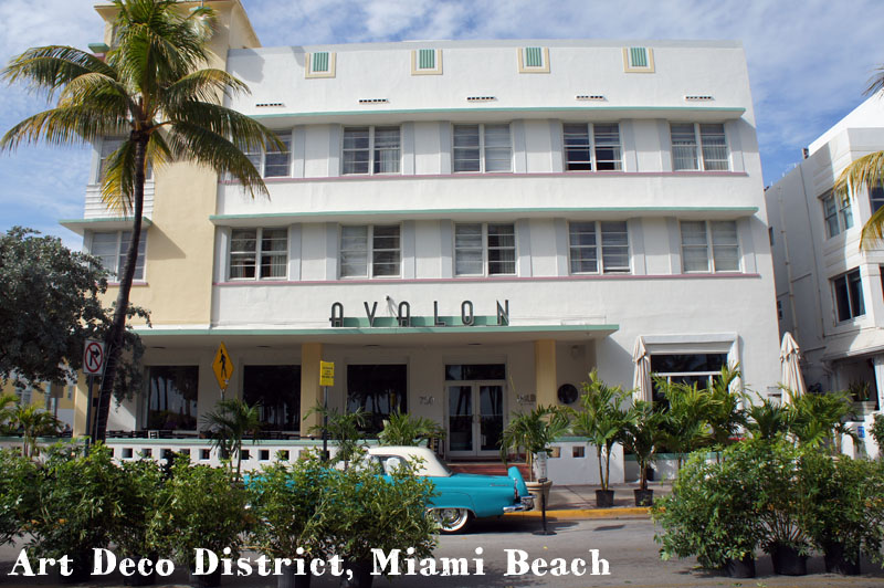 Art deco district Miami Beach