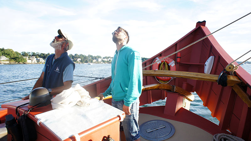 The Schooner Fame - Salem - Manu and the captain