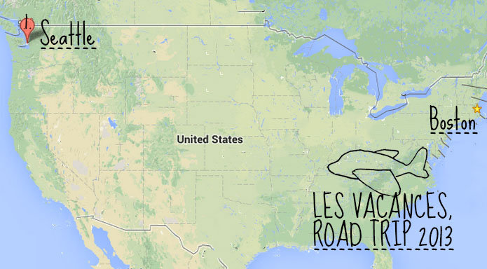 Road trip 2013 Nord Ouest des Etats-Unis - carte