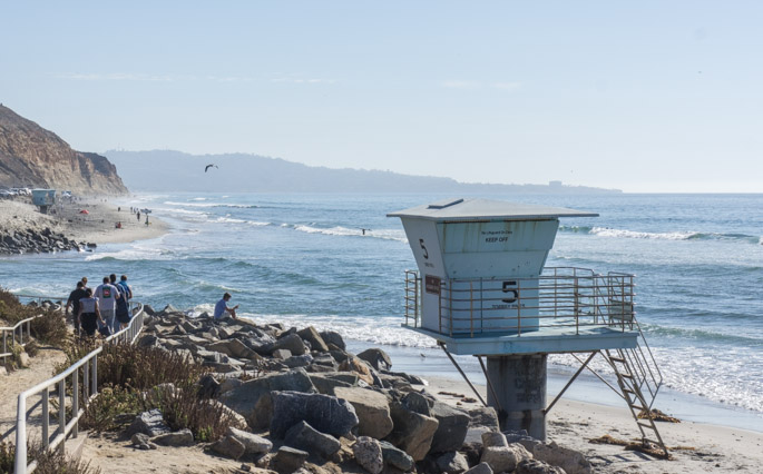 Torrey Pines State Reserve - San Diego, Del Mar, Californie - Hut Beach