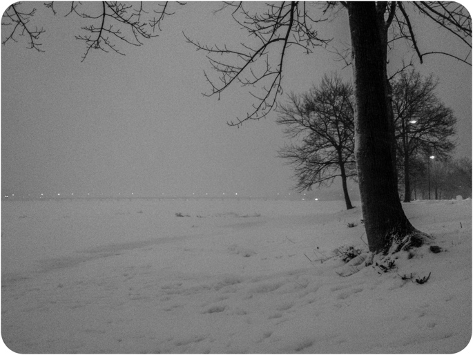 Au bord de la Charles River - la neige Boston