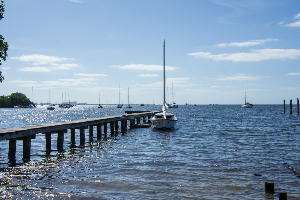 The Barnacle State Historic Park - Coconut Grove - Miami - Floride - Egret boat