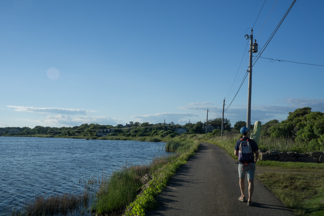 Ben sur le chemin de Little Compton - Rhode Island