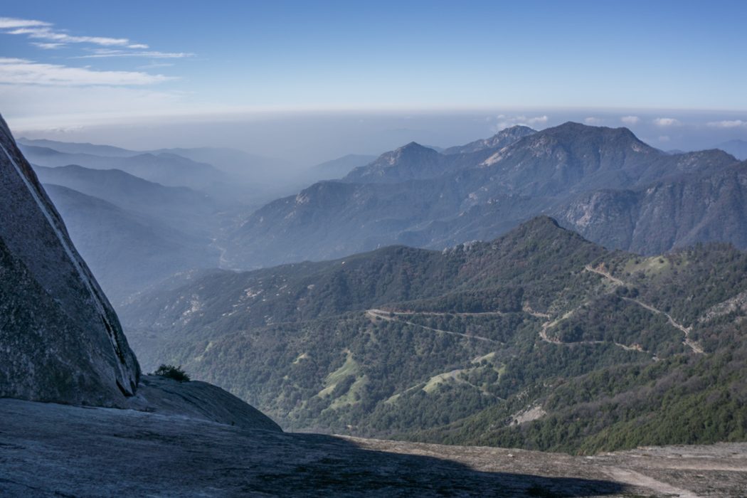 blog trip californie MOro Rock sequoia chemin brume