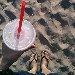 smoothie sur la plage en février - Los Angeles - www.maathiildee.com