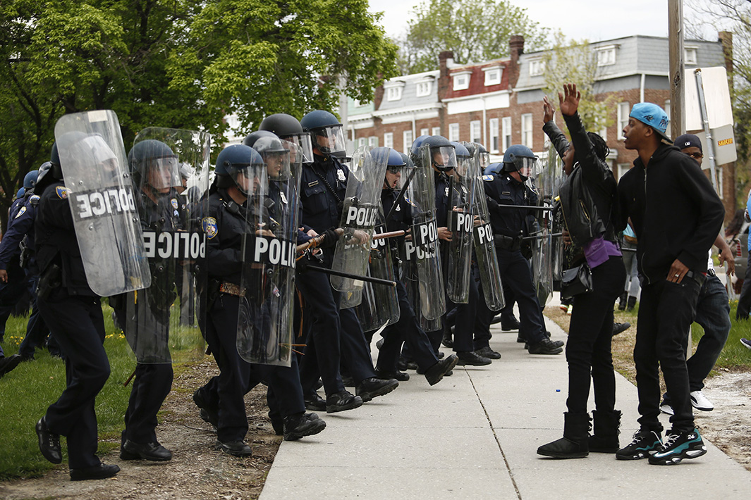 Protests in Baltimore After Funeral Held For Baltimore Man Who Died While In Police Custody