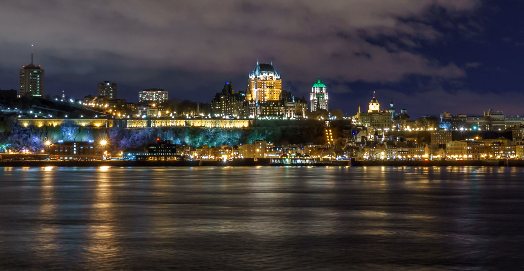 Visite de la ville de Quebec - vue de nuit