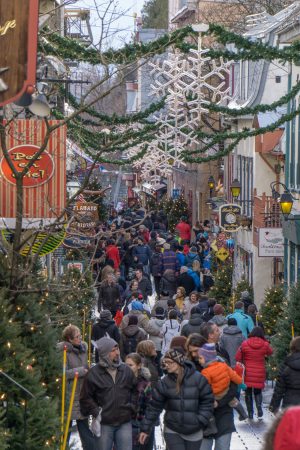 Visite de la ville de Quebec- rue du petit champlain