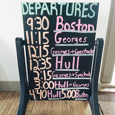 Horaires de ferry Boston Island