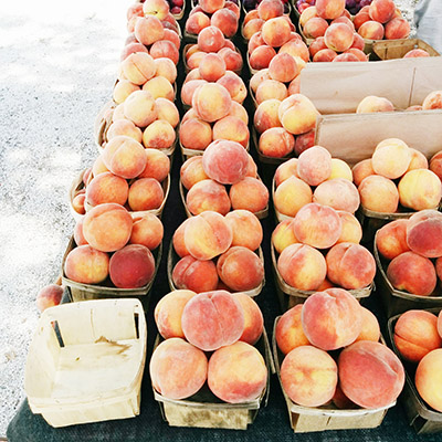 Peches fraîches du Sud des Etats-Unis