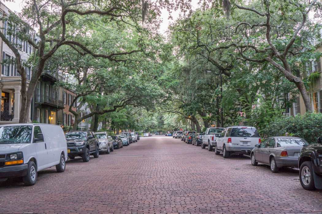 Visiter Savannah Georgie - rue pavée