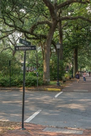 Visiter Savannah Georgie - panneaux dans la rue