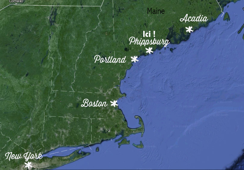 Carte du weekend dans le Maine