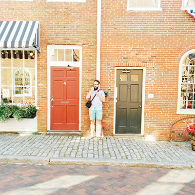 Dans la rue Newburyport Manu glace