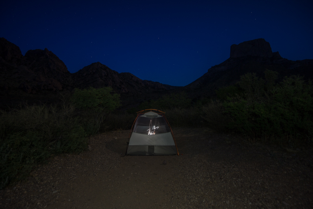 Big Bend Texas - camping at night