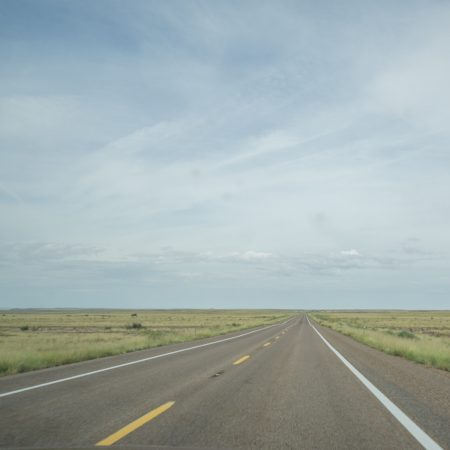 petrified forest arizona - route toute plate