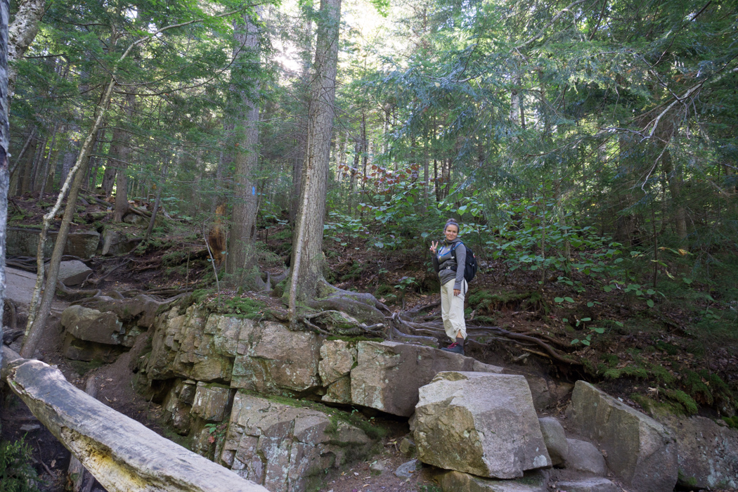 White mountains Mount Lafayette waterfalls 