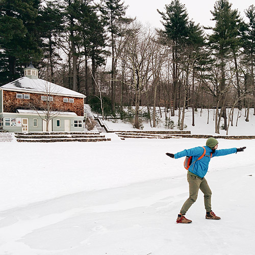 Walden Pond étang gelé