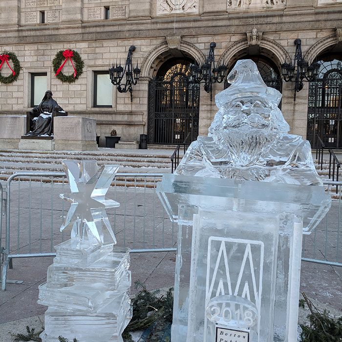 Boston Public LIbrary Ice 2018