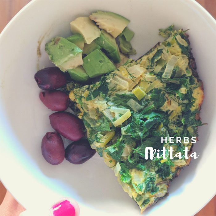 Herbs frittata